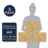 3 листа самоклеящегося напольного покрытия для кукольного домика 1:12 шкала (Дубовая древесина)