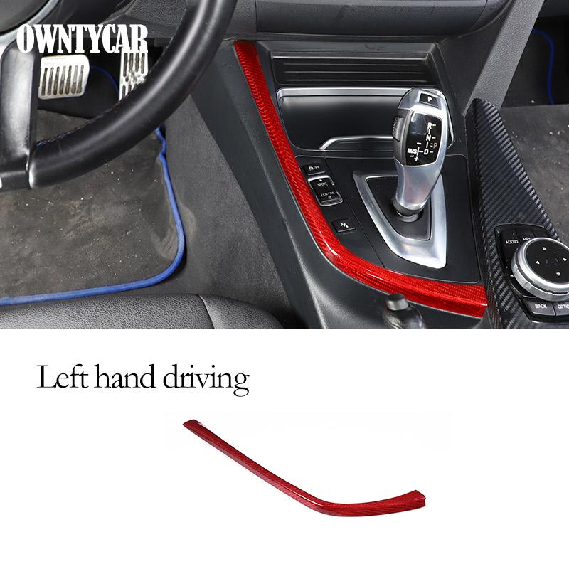 Для BMW 3 4 серии F30 F31 F32 F35 2013-2019 Накладки-наклейки Декоративная отделка Панели переключения передач Консоли Автомобиля из Настоящего Углеродного Волокна