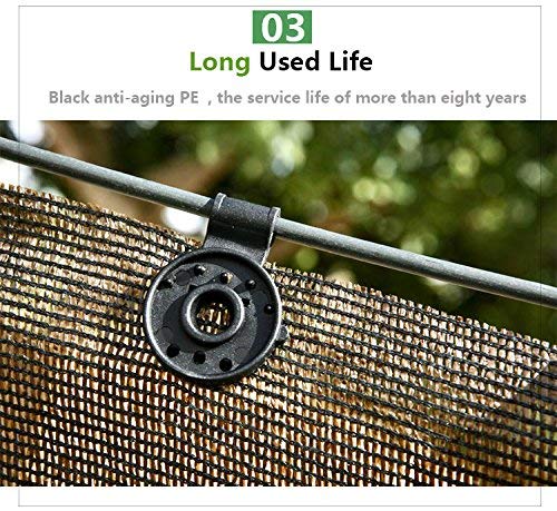 100 Pcs Shade Cloth Heavy Duty Lock Grip Removable and Reusable Shade Cloth Plastic Clips Greenhouse Shade Cloth Fix Clamp