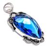 Tanzanite Quartz Gemstone Handmade 925 Sterling Silver Gift Pendant 2.56" o4O48