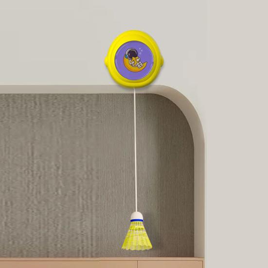 Badminton Rebound Trainer Self Training Tool with Elastic Rope Simple Installation Badminton Indoor Trainer Portable Badminton Set