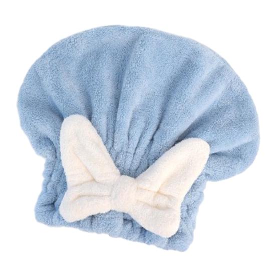 Быстросохнущее полотенце для волос для женщин и девочек, милый бант, мягкое, впитывающее, кораллового цвета