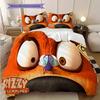 Grizzlys Mountain Adventure Three-piece set (1 * duvet cover + 2 * pillowcase, without core) 2D Flat Bedding set Christmas birthday gift