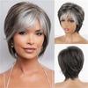 Stylish Short Curly Synthetic Wig for Daily Wear Cosplay Costume Mommy Wig Natural Hair Nice Looking Women's Wig