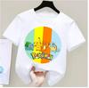 Anime Pokémon Boys Girls TShirt Cotton Retro Mens Cotton TShirt for Women Tops Casual Loose Short Sleeve Couple Y2k