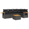 VidaXL Salon de Jardin avec Coussins 6 pcs, Canapés de Terrasse, Ensemble de Meubles de Patio, Mobilier d'Extérieur, Noir 3259192