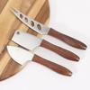 3pcs Cheese Knife Butter Cutter Black Walnut Wood Stainless Steel Butter Tools Cheese Tool Set Cheese Slicer