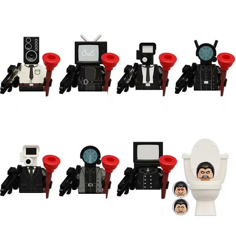 Mini Skibidi Toilet Blocks Toy Anime Game Action Figures Building Bricks Toys Gift