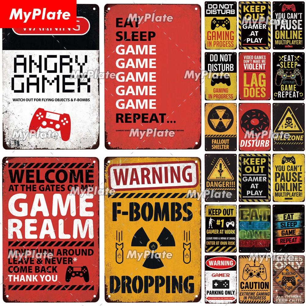 [MyPlate] Game Metal Sign Retro Sign Tin Sign Indoor Party Sign Pub Club Plate Bar Sign Pub Club Plate Summer Home Decor