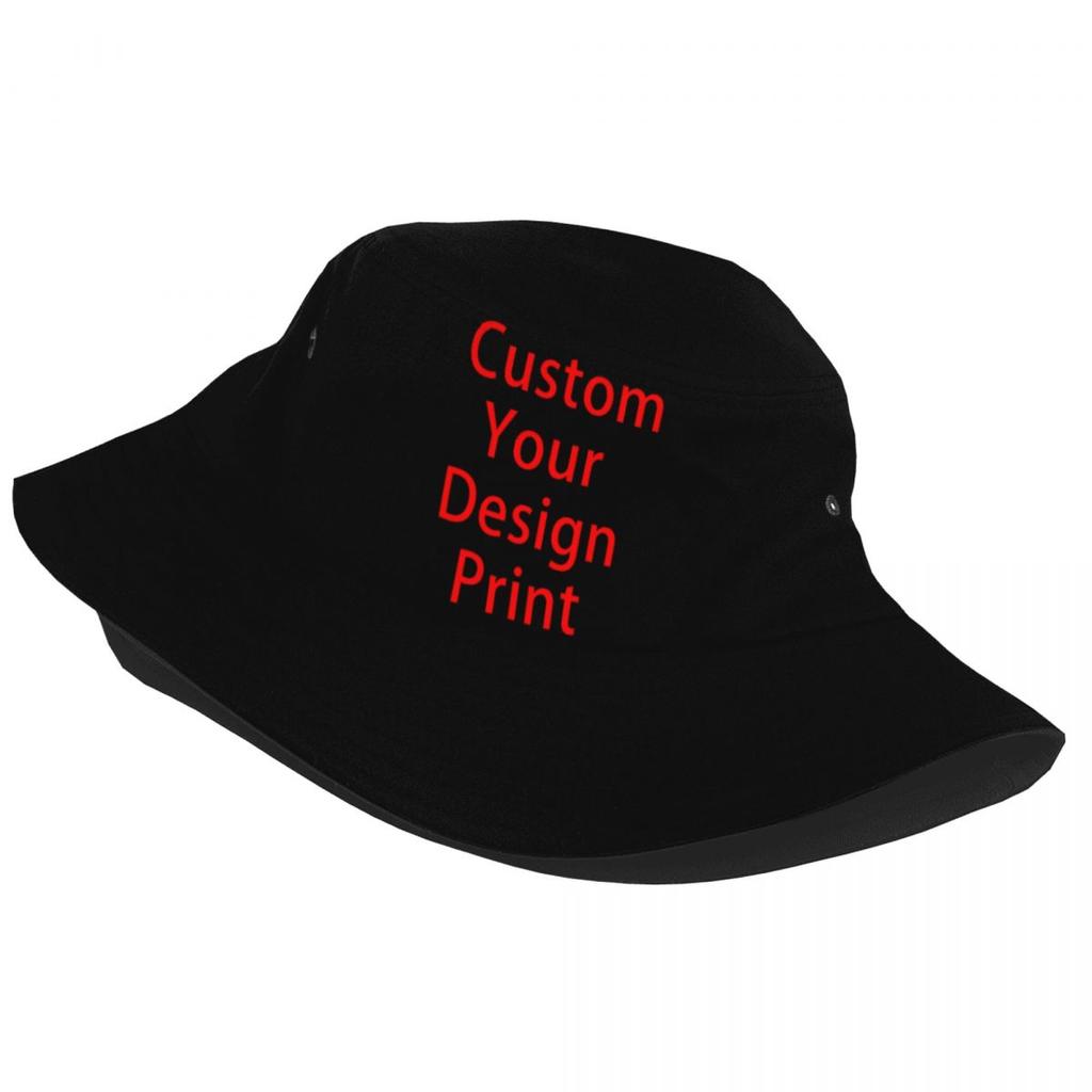 Custom Your Design Print Unisex Bucket Hat Customized Summer Travel Beach Customized Logo Printed Hats