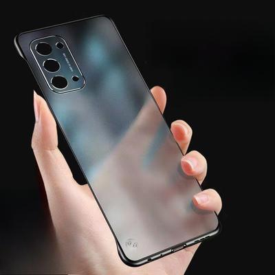 Подходит для матового безрамочного чехла для телефона OPPO RENO9Pro, FindX5 с металлическим объективом, RENO8 противоударный жесткий чехол