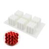 Silicone 6 Even Rubik's Cube Cake Mold Three-dimensional Rubik's Cube Silicone Mousse Cube Mold 3D Spherical