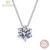 Gica Gema Summer Simple Six Claws Inset 1ct Zircon Pendant Female Clavicle Chain Small Luxury Wedding Jewelry