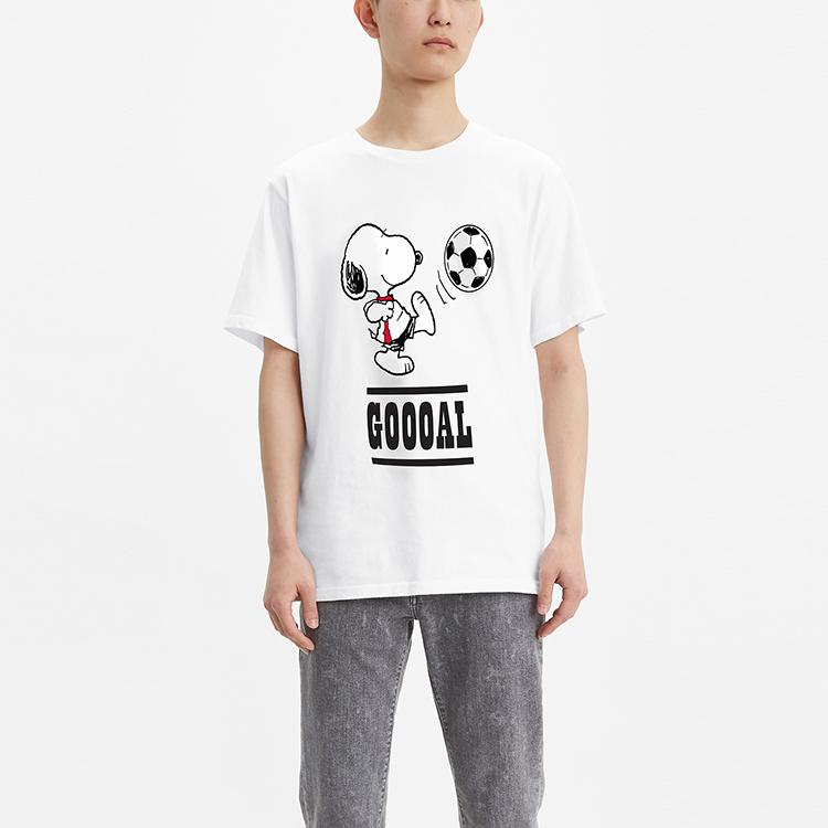Футболка с круглым вырезом Levis X Peanuts Graphic, мужская, белая 86275-0011