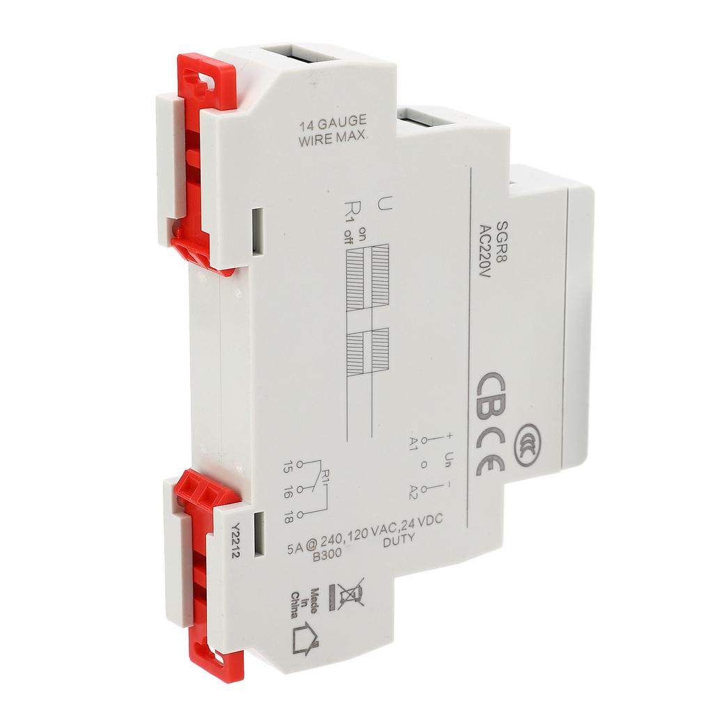 Промежуточное реле вспомогательной цепи 5A 16A 12‑240V AC DC со светодиодным индикатором для безопасности