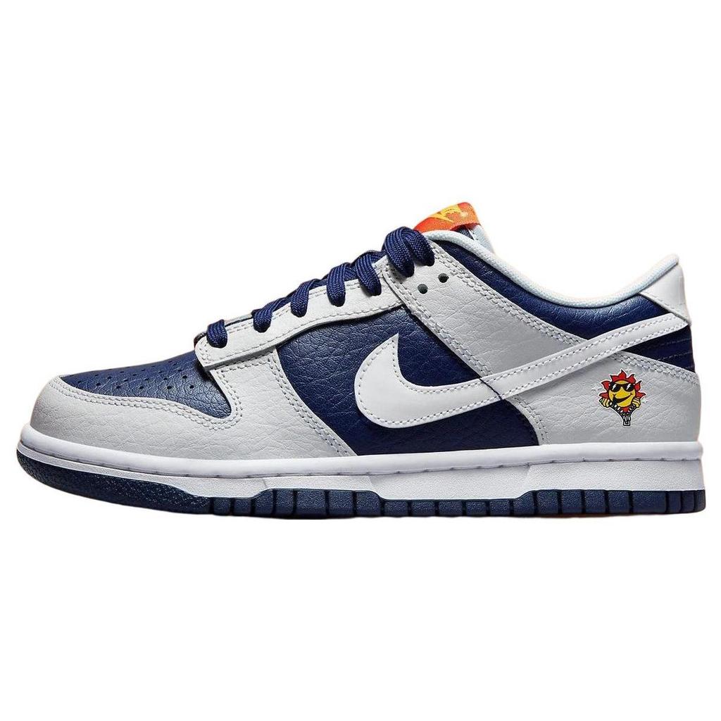 Nike Dunk Low Grade School 'UV Reactive' (Unisex) Photon Dust / White / Midnight Navy Kids' Skateboarding Shoes FN6968 025