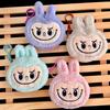 Creative New Labubu Bunny Plush Coin Purse Portable Round Earphone Bag Cute Cartoon Girly Heart