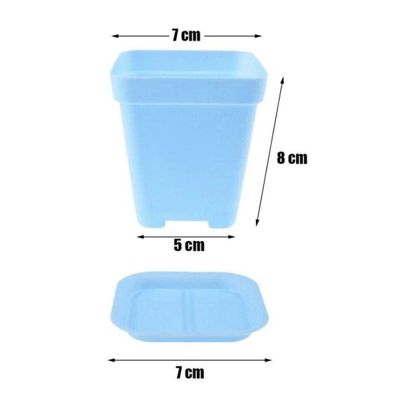 24 шт. пластиковые многоцветные мини-зеленые растения цветочный горшок с подносом садовый домашний декор Yousheng