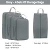 4 шт. набор дорожная сумка для хранения компрессионная сумка для хранения багажа компрессионная упаковка куб упаковка куб упаковка куб