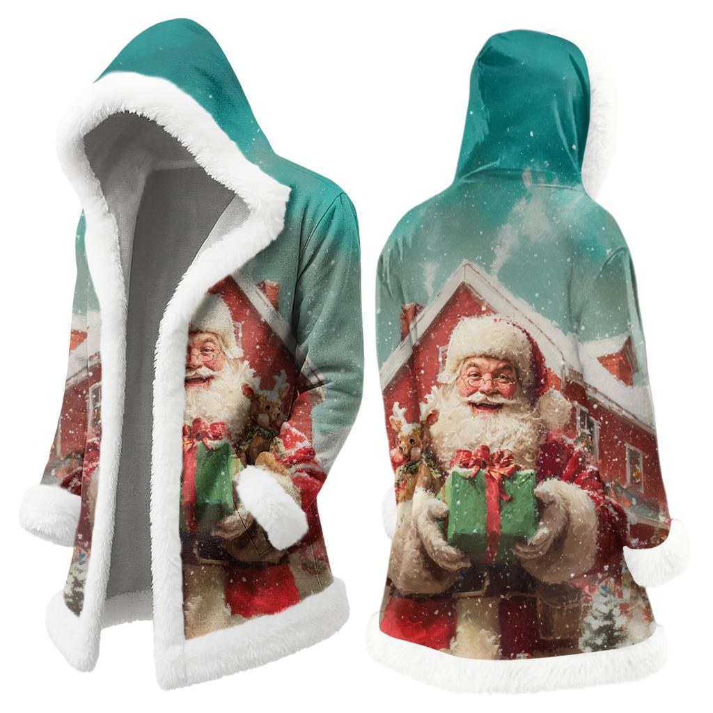 Мужская повседневная куртка с рождественским принтом