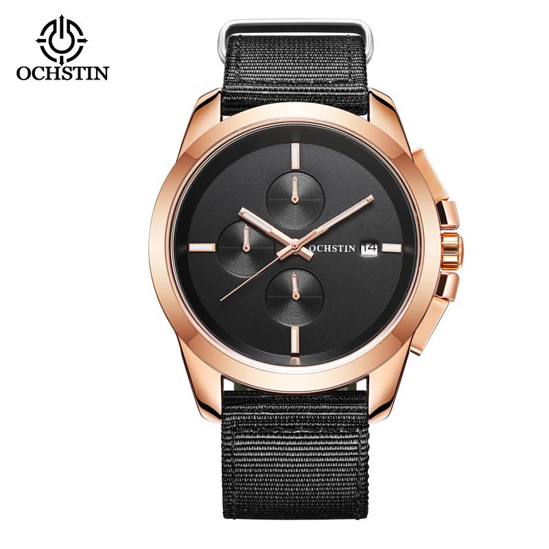 Luxury Watch Brand OCHSTIN Men Military Sports Watches Men's Quartz Date Clock Man Casual Nylon Wrist Watch Relogio Masculino