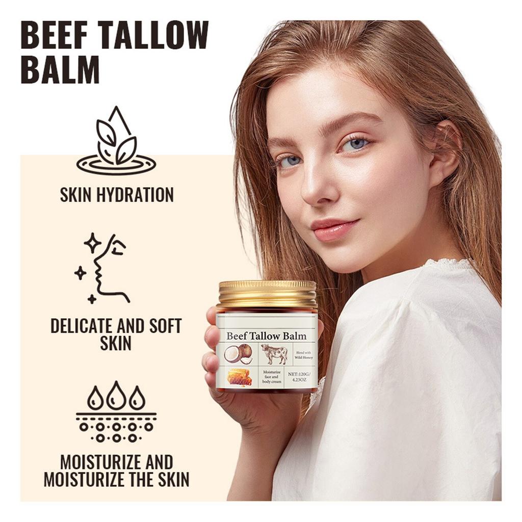 Крем с медом и говяжьим жиром 120 г Увлажняющий крем для лица Увлажняющий и увлажняющий крем для смягчения кожи