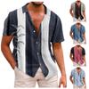 Рубашка с коротким рукавом, мужская повседневная рубашка с коротким рукавом, свободная рубашка с карманом