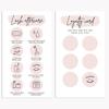 50pcs Eyelash Care Cards for Small Businesses - Salon Promotional Cards & Client Care Guides for Beauty(Elegant Design)