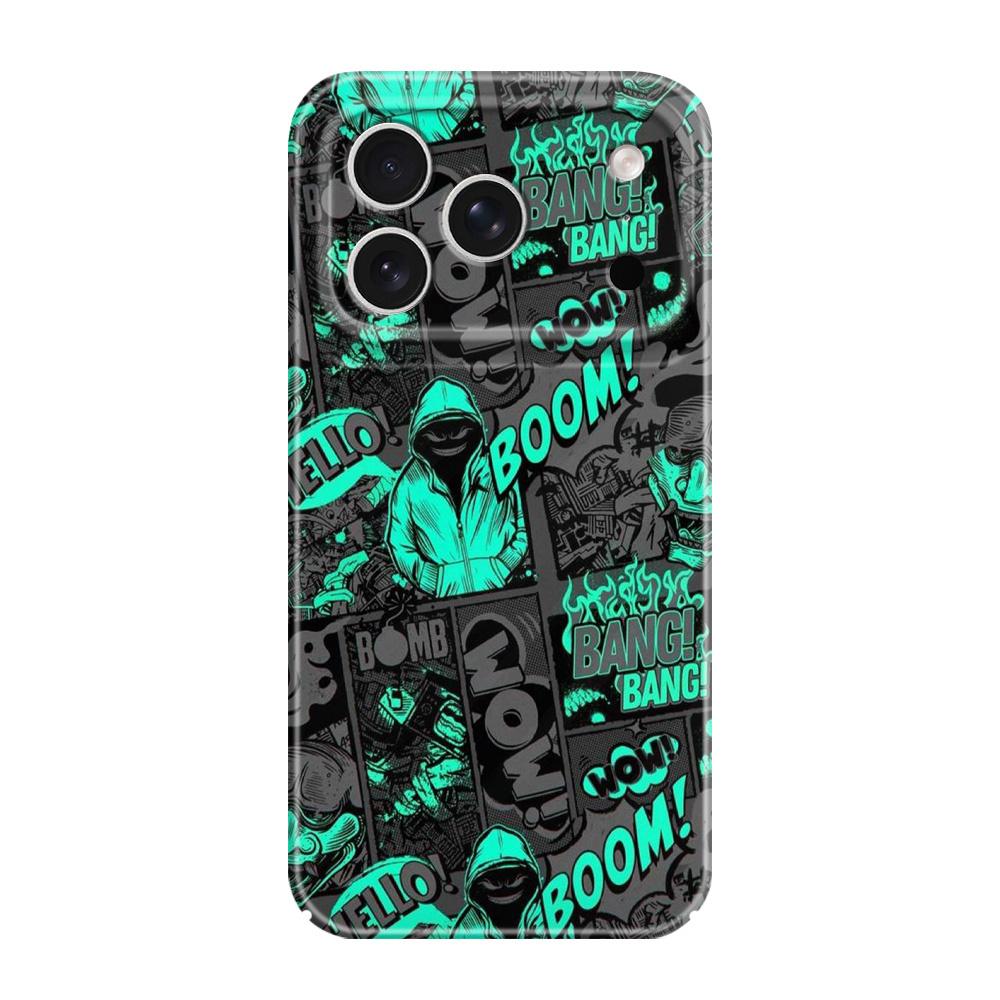 Чехол для телефона 'Темный Клоун' для iPhone 17 Air 16 16E 15 14 Plus Pro Max Пленка Жесткая Крышка