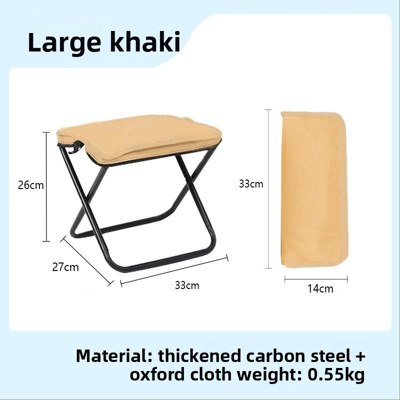 Custom Logo Portable Lightweight Outdoor Folding Stool Metal Picnic Chair for Hiking Parks Garden Durable Outdoor Furniture