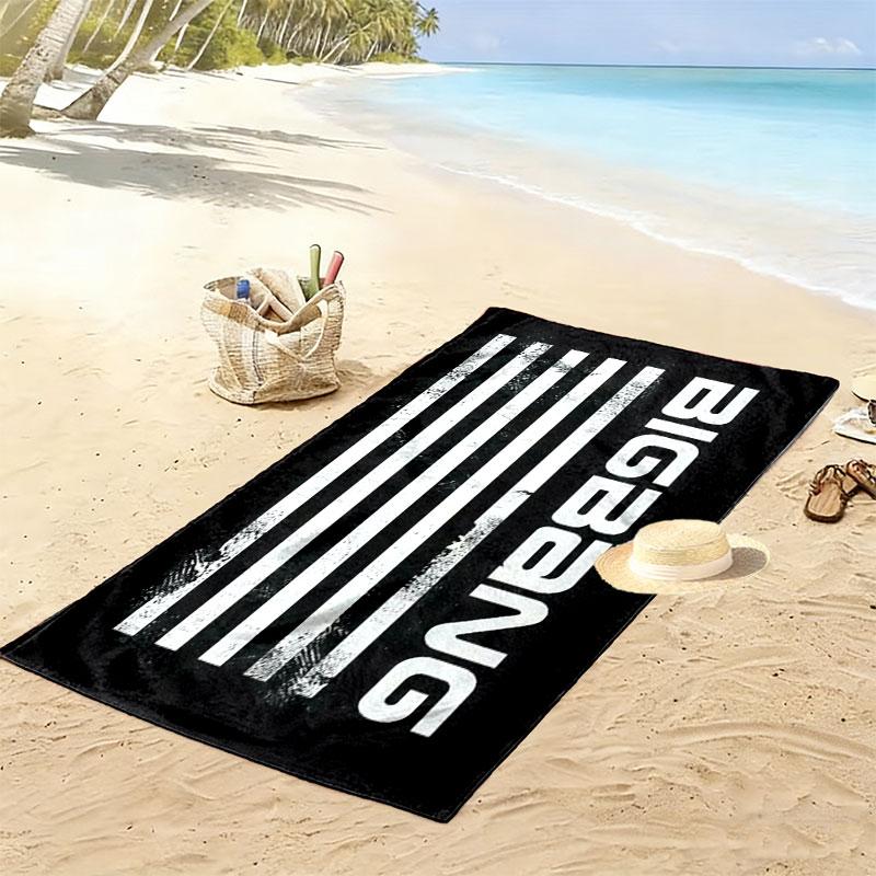 Bigbang Print Beach Towel, Large Soft Quick Dry Towel for Beach Camping Swimming