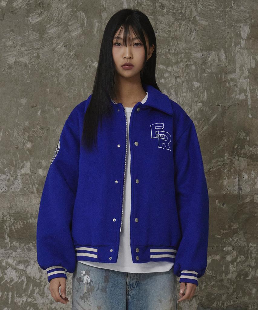 Erer Nautical Varsity Jacket Blue