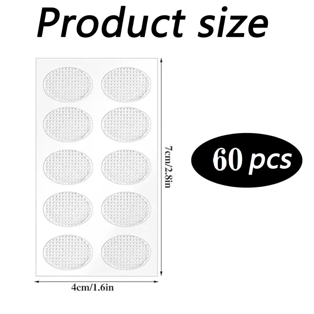 Invisible Ear Lobe Support Patches for Heavy Earrings 60pcs Clear Earlobe Protector Stickers | Pain-Free Anti-Tearing & Sagging Solution (2.8"x1.6")