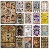 Classic Barber Shop Vintage Tin Signs Decorative Metal Plaque Metal Retro Wall Plates Salon Haircut and Shave Poster Wall Decor