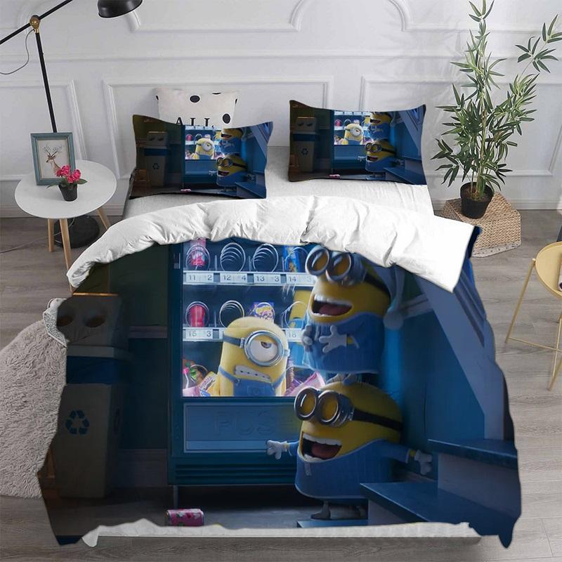Despicable Me 4 Bedding Sets Comforter Quilt Bed Cover Duvet Cover Pillow Case 2-3 Pieces Sets Kids Adult Size