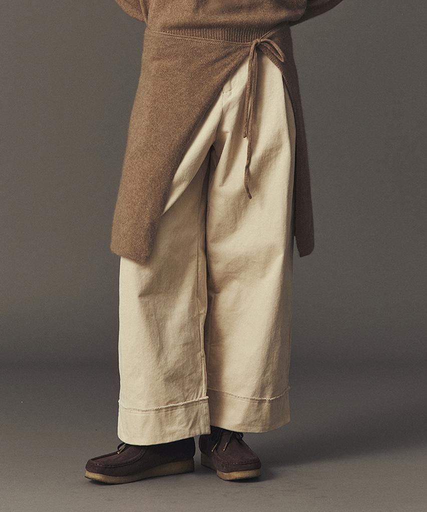 Awi Wool Blend Knit Wrap_Beige