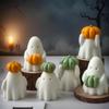 Halloween Ghost Candle Silicone Mold Diy Pumpkin Ghost Decorations Plaster Mould For Spooky Party Decor And Handmade Gifts