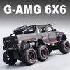 Большая модель автомобиля Benz G63 6X6 в коробке, литая металлическая модель внедорожника, коллекционные украшения, звуковые и световые эффекты, детский игрушечный автомобиль, подарок