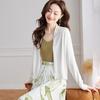 Women's Silk Blend Thin Knit Cardigan