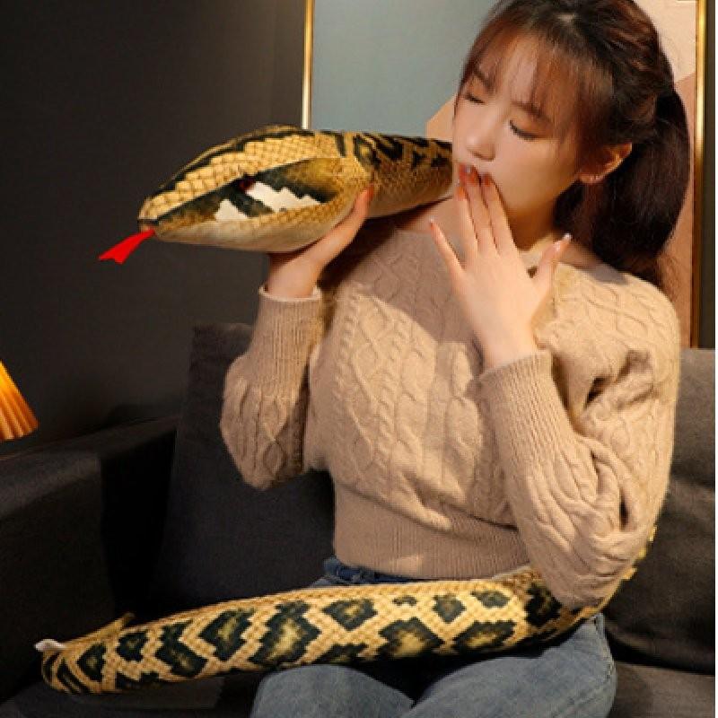 Extra Large Realistic Snake Stuffed Animal Extremely Soft Plush Toy For Snake Lovers