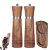 6/8Inch Manual Salt and Pepper Mills Salt Solid Wood Spice Grinder With Adjustable Ceramic Core Steel Ring Salt Shakers Grinding