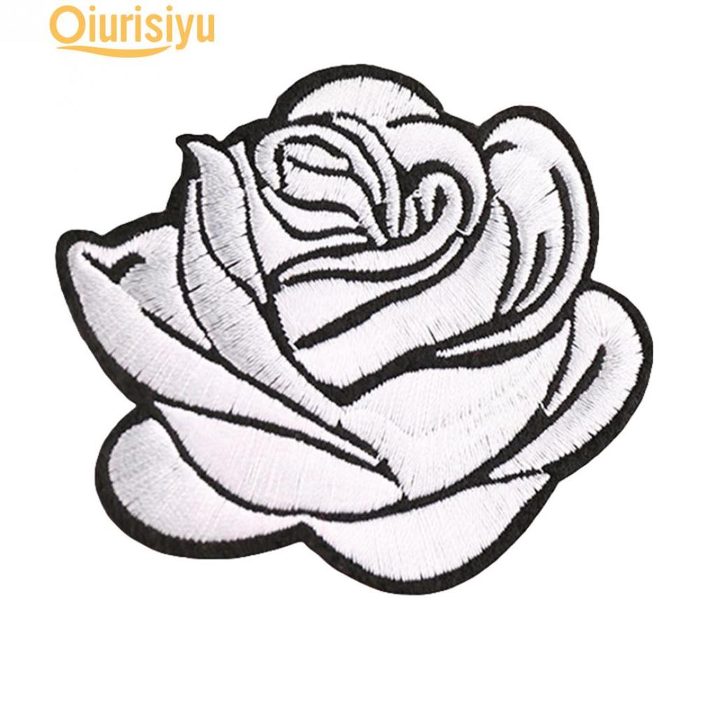 Rose Badge Iron On Patch Decoration Flower Hat Applique Accessory