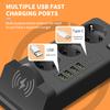 European Standard Mobile Phone Wireless Charging Strip Plug with Cable USB Socket Russian Plug Board PD Multi Socket