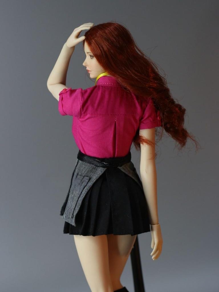 Compatible with TBLeague Body for Scale Action Figure DMTOYS Beautiful Woman Fashion Sexy Restaurant Clerk Uniform Socks and Shoes Set and Body Not