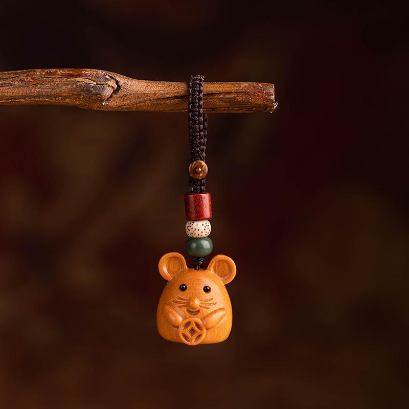 Кольцо для мобильного телефона с надписью «Знак зодиака», уникальный брелок для ключей из сандалового дерева, подвески для автомобильных ключей