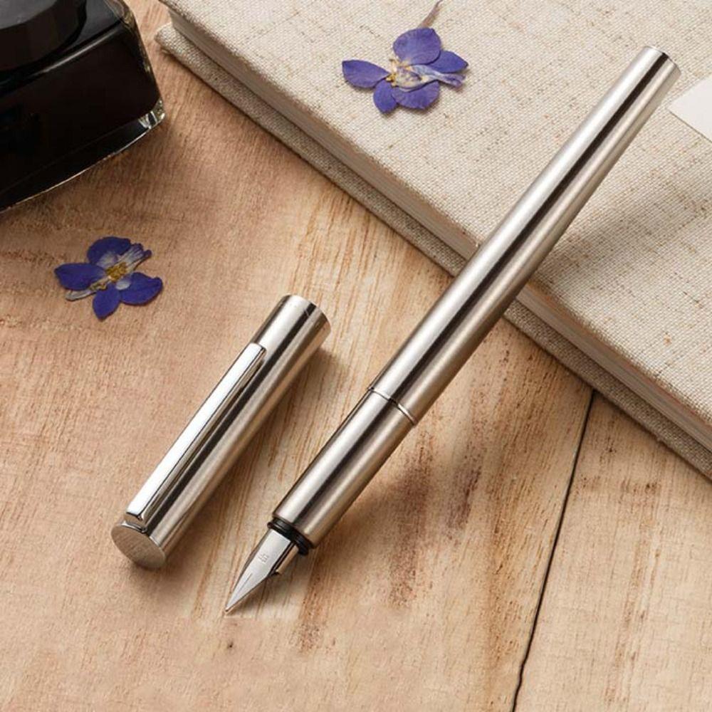 Черный Серебристый Экстратонкая ручка Плавное письмо Каллиграфические ручки Перьевая ручка Бизнес Офис