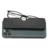 New Retro Square Paste Mobile Phone Portable Ultra Light Reading Glasses for Men and Women with Eyeglasses Case +1.0 To +4.0
