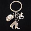 Horse Racing Metal Horse Keychain Unique Vintage Horse Pendant Keyring Women
