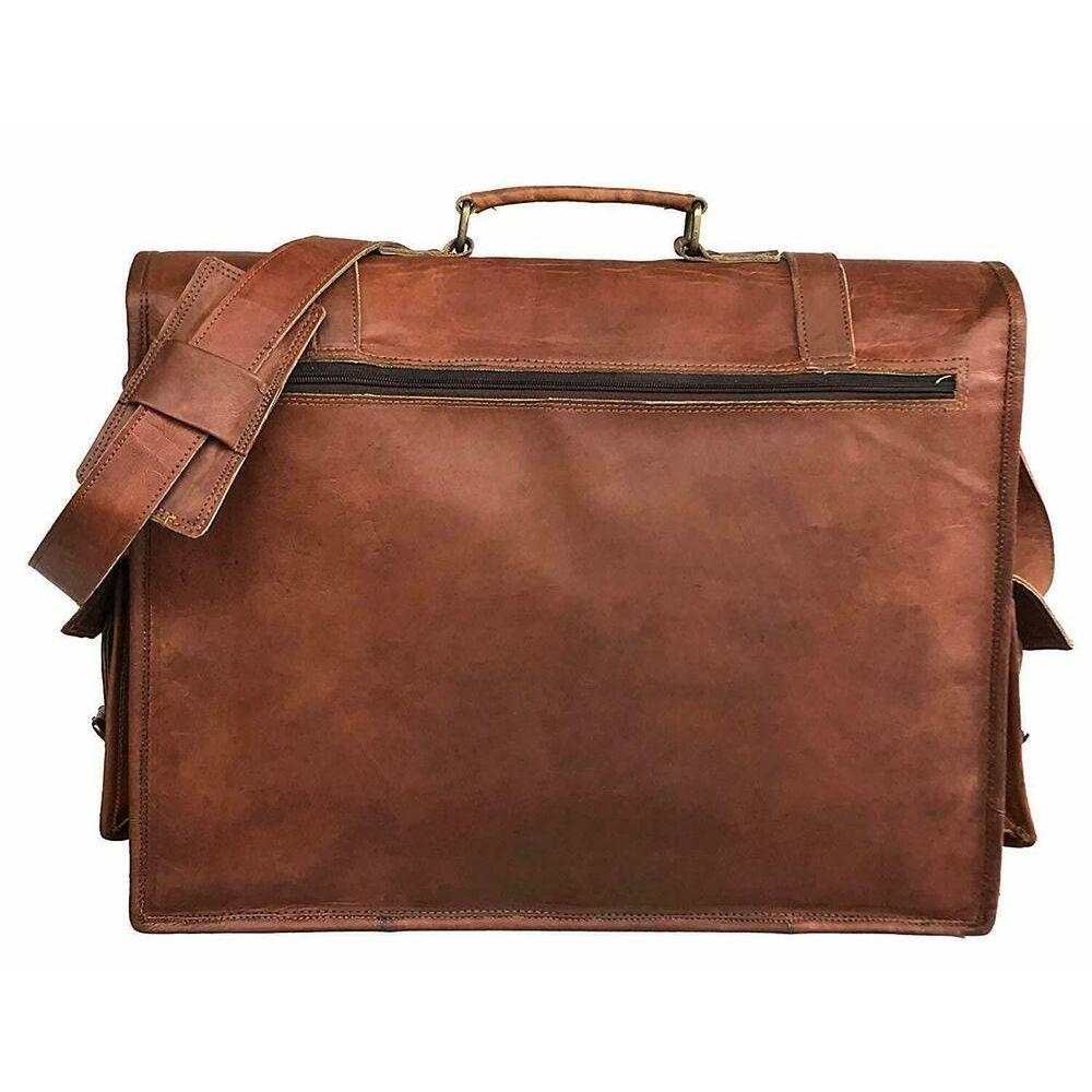 Оригинальный портфель для ноутбука 18 дюймов, винтажная современная кожаная сумка-мессенджер, настоящая сумка-сэтчел