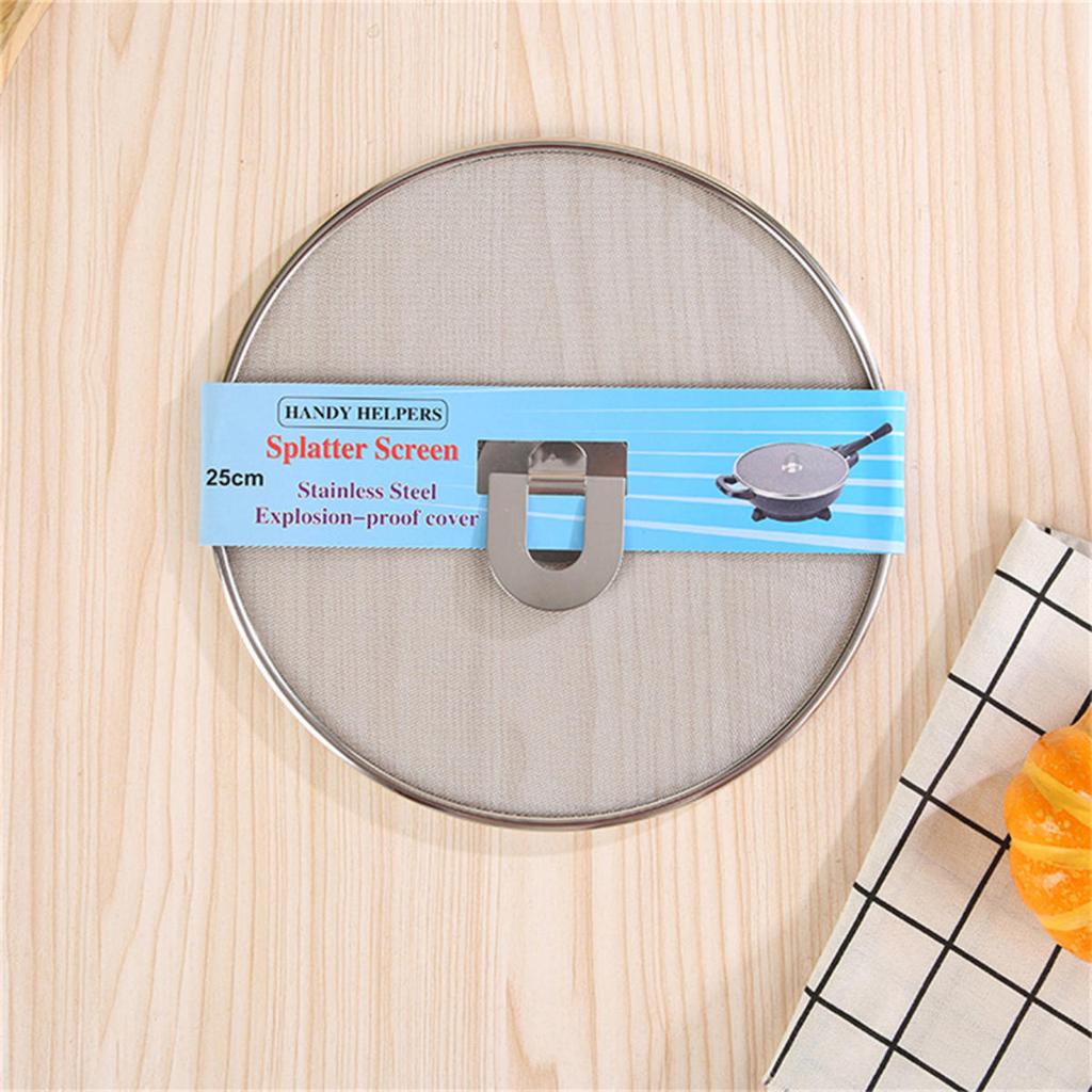Защита от брызг из нержавеющей стали, противоскользящий масляный экран для сковороды, кухонные принадлежности для готовки, защита от брызг на плите, практичные гаджеты